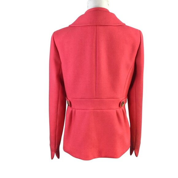 J. Crew Wool Blazer Women's Size 10 Office Career Lined Coral Peplum Style 99322 - Picture 7 of 11